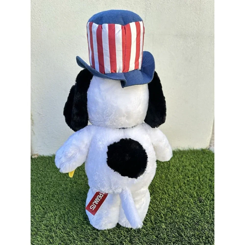 SNOOPY 4th of July PORCH DOOR GREETER PATRIOTIC USA PEANUTS PLUSH 22" Decoration - Picture 5 of 14